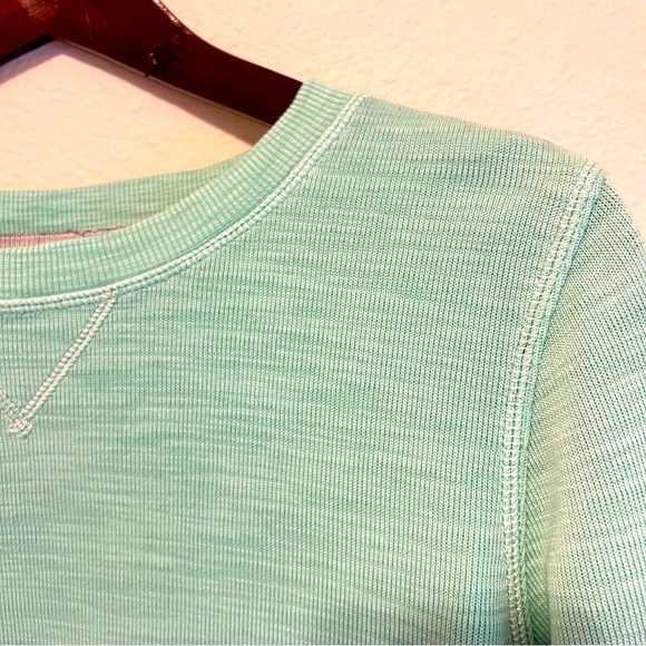 TOMMY BAHAMA Tobago Bay Crewneck Sweatshirt Pima coton, aqua blue, size L - Picture 4 of 12